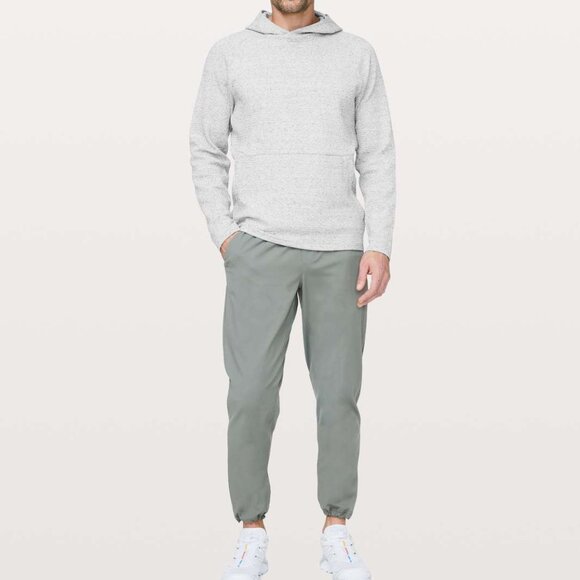 NEW Lululemon At Ease Hoodie Heathered Melody Light Grey / Black size S - Picture 3 of 9